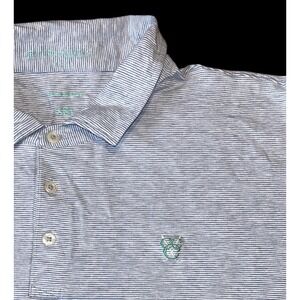 B. Draddy‎ Polo Golf Shirt Congressional Country Club Men's 2XL Blue Striped